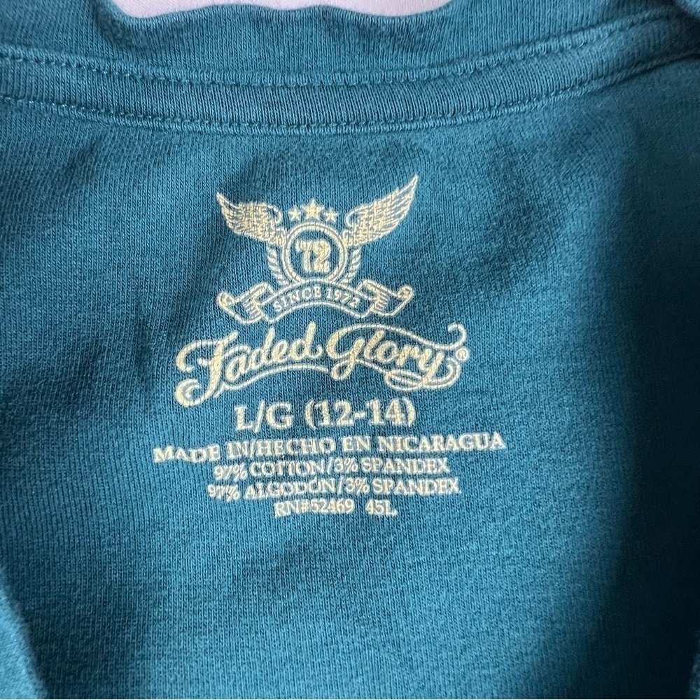 Faded Glory - Women’s T-Shirt - Teal - Large (12-14) - Picture 5 of 7